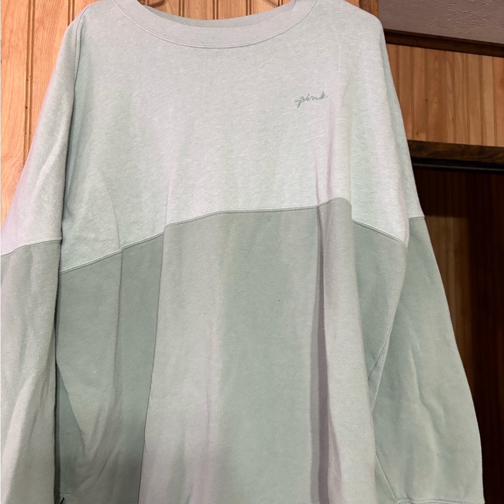 Victoria's Secret Two-Tone Sweatshirt - Light Green and Mint